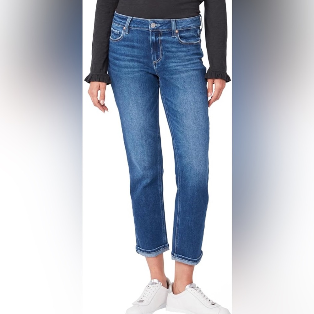 PAIGE Brigitte Women's Straight Leg Jeans in Deep Blue